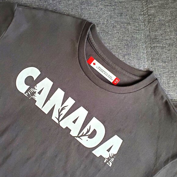 Hudson’s Bay Company “Canada” Boxy T-Shirt in Gray Size XS - Picture 4 of 4